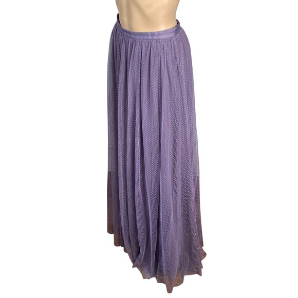 Needle & Thread NEW Light Purple Gathered Dotted Tulle Maxi Skirt SZ 2 - Picture 5 of 9
